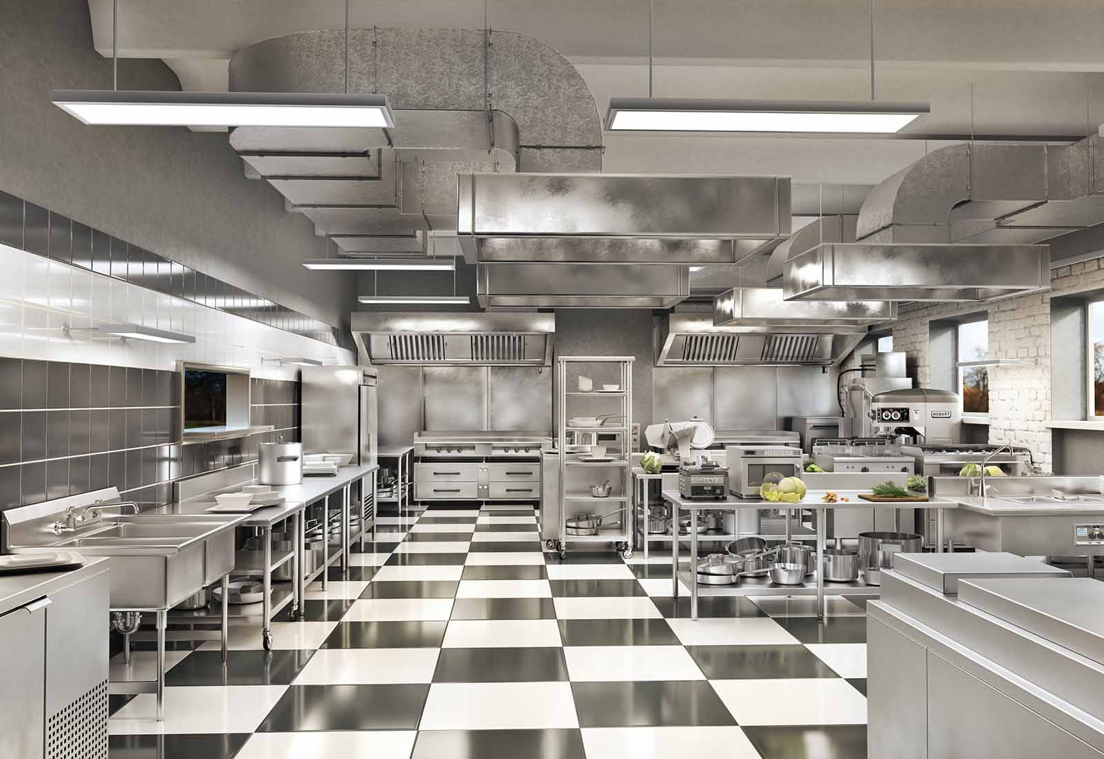 diseño de una cocina profesional​