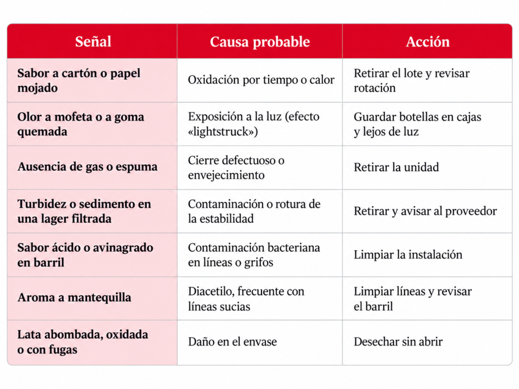 la cerveza caduca